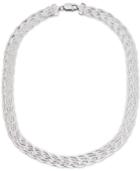 Giani Bernini Wide Braided Collar Necklace In Sterling Silver, Created For Macy's