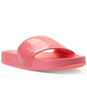 Puma Women's Leadcat Glitter Slide Sandals From Finish Line