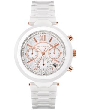 Wittnauer Men's Chronograph Taylor White Ceramic Bracelet Watch 38mm Wn4030