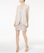 R & M Richards Petite Lace Dress And Draped Jacket