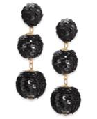 Inc International Concepts Gold-tone Sequined Ball Triple Drop Earrings, Created For Macy's