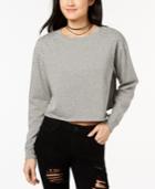 Ultra Flirt Juniors' Embellished Cropped Sweatshirt