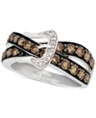 Le Vian Chocolatier Diamond Belt Buckle Ring (1-1/5 Ct. T.w.) In 14k White Gold