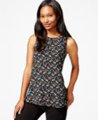 Maison Jules Tiered Printed Top, Only At Macy's