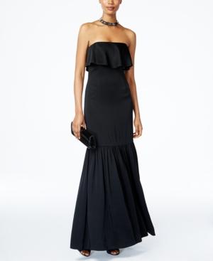 Jill Jill Stuart Strapless Ruffled Mermaid Gown