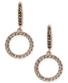 Judith Jack Gold-tone Black And Clear Crystal Drop Earrings