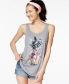 Hybrid Juniors' Pineapple Graphic Tank Top & Headband