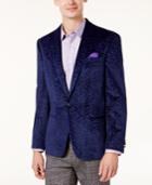 Ben Sherman Men's Slim-fit Purple Textured Velvet Dinner Jacket