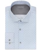Calvin Klein X Extra Slim-fit Blue Ice Print Dress Shirt