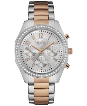 Caravelle New York By Bulova Women's Chronograph Two-tone Stainless Steel Bracelet Watch 36mm 45l148