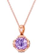 Le Vian Chocolatier Pink Amethyst (1-3/4 Ct. T.w.) And Diamond (1/10 Ct. T.w.) Pendant Necklace In 14k Rose Gold