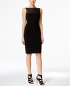 Calvin Klein Sequined Illusion Sheath Dress