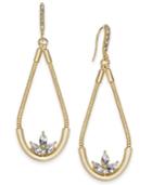 I.n.c. Gold-tone Crystal Elongated Drop Earrings, Created For Macy's