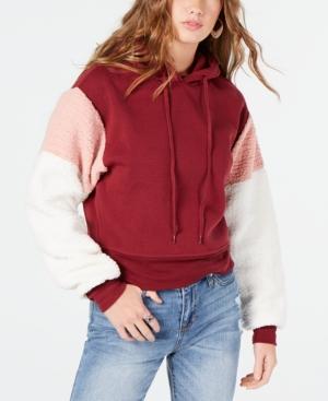 Self Esteem Juniors' Faux Fur-sleeve Sweatshirt