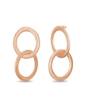 Catherine Malandrino Women's Interlocking Circle Rose Gold-tone Hoop Earrings