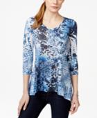 Style & Co. Bustle Back Embellished Top, Only At Macy's