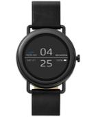 Skagen Unisex Falster Black Leather Strap Touchscreen Smart Watch 42mm