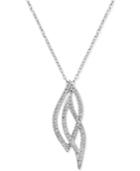 Danori Silver-tone Pave Interlock Pendant Necklace