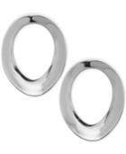 Nambe Butterfly Edge Drop Hoop Earrings In Sterling Silver