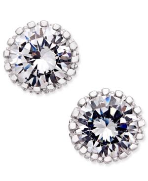 Charter Club Silver-tone Cubic Zirconia Stud Earrings, Only At Macy's