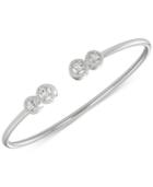Wrapped Diamond Cluster Bangle Bracelet (1/6 Ct. T.w.) In Sterling Silver, Created For Macy's