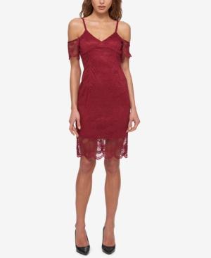 Guess Cold-shoulder Lace Dress