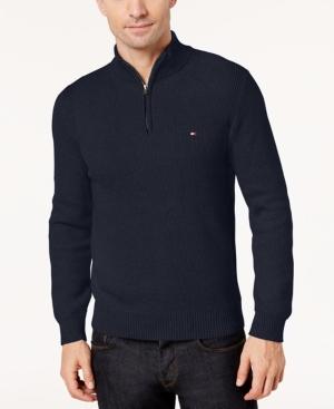 Tommy Hilfiger Men's Big And Tall Quarter-zip Sweater