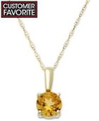 Citrine Pendant Necklace In 14k Gold (5/8 Ct. T.w.)