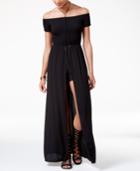 American Rag Juniors' Off-the-shoulder Maxi Romper, Only At Macy's