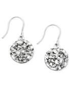 Kenneth Cole New York Earrings, Textured Silver-tone Coins