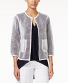 Alfani Open-front Mesh Jacket, Only At Macy's