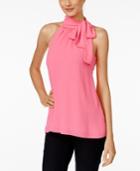 Cece By Cynthia Steffe Sleeveless Bow-detail Halter Top