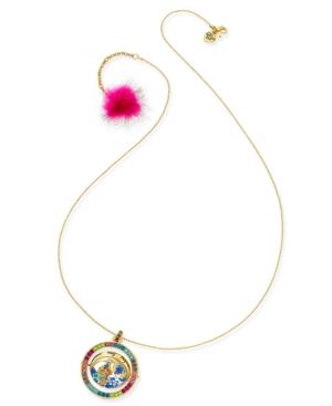 Betsey Johnson Xox Trolls Gold-tone Globe Pendant, Only At Macy's