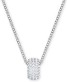Swarovski Pave Crystal Round Pendant Necklace