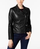 I.n.c. Faux-leather Moto Jacket, Created For Macy's