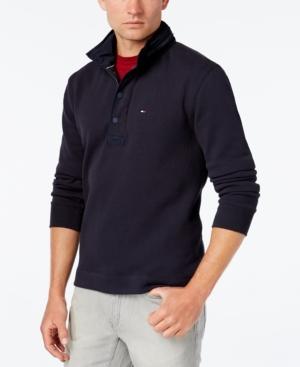 Tommy Hilfiger Men's Villa Long-sleeve Stand-collar Hooded Shirt