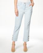 Charter Club 3-button Cropped Jeans, Feather Blue