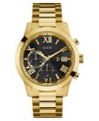 Guess Men's Chronograph Gold-tone Stainless Steel Bracelet Watch 45mm
