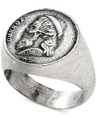 Degs & Sal Men's Greek Skull Coin Ring In Sterling Silver