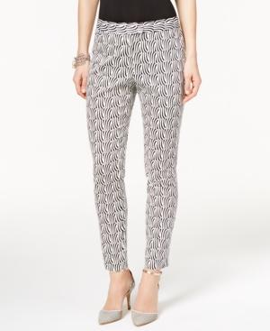 Cece By Cynthia Steffe Printed Slim-fit Pants