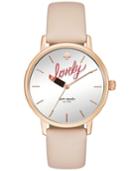 Kate Spade New York Women's Metro Vachetta Leather Strap Watch 34mm Ksw1054