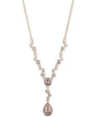Givenchy Gold-tone Multi-crystal Teardrop Lariat Necklace