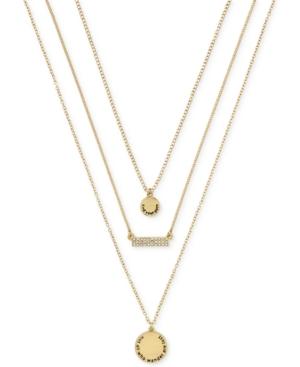 Bcbgeneration Gold-tone Blessed 3 Charm Layering Necklace