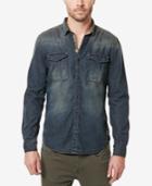 Buffalo David Bitton Men's Satilam Denim Graphic-print Shirt