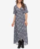 Roxy Juniors' Keep The Tempo Wrap Maxi Dress