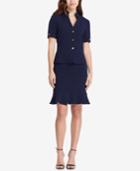 Tahari Asl Flounce-hem Skirt Suit