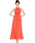 B Darlin Juniors' Chiffon Pleated Maxi Dress