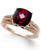 Effy Rhodalite Garnet (3-1/4 Ct. T.w.) And Diamond (1/5 Ct. T.w.) Ring In 14k Rose Gold