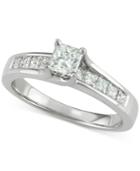 Diamond Princess Engagement Ring (1 Ct. T.w.) In 14k White Gold