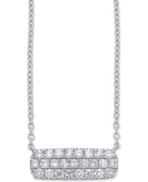 Diamond Horizontal Cluster Pendant Necklace (1/3 Ct. T.w.) In 14k White Gold